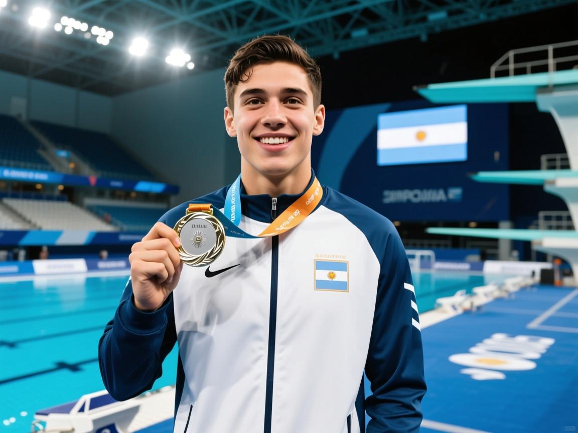 阿根廷跳水选手光芒四射，获得银牌  第2张